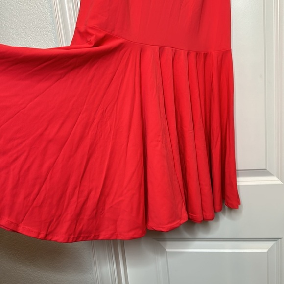 New Susana‎ Monaco Flutter Midi-Dress deep coral pink color size XSmall - Picture 5 of 9